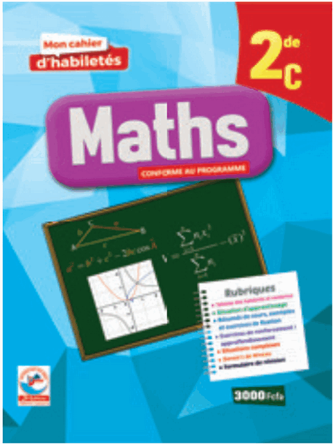 Mon cahier habiletes Mathematiques 2nde C(JD)